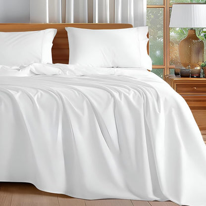 WSOKO 70% Cotton Plain Single Bedsheet 60x90 Inch with 1 Pillow Cover | White