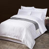 WSOKO 100% Cotton Satin Stripe Single Bedsheet Set | 60x90 Inch | White