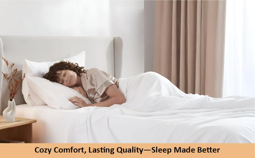 WSOKO 100% Cotton Plain White Super King Bedsheet | 108 x 108  | 210 GSM to 600 GSM |