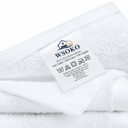 WSOKO 100% Pure Cotton Hand Towel 16 x 27 Inch | 150 GSM Soft & Lightweight Hand Towel |